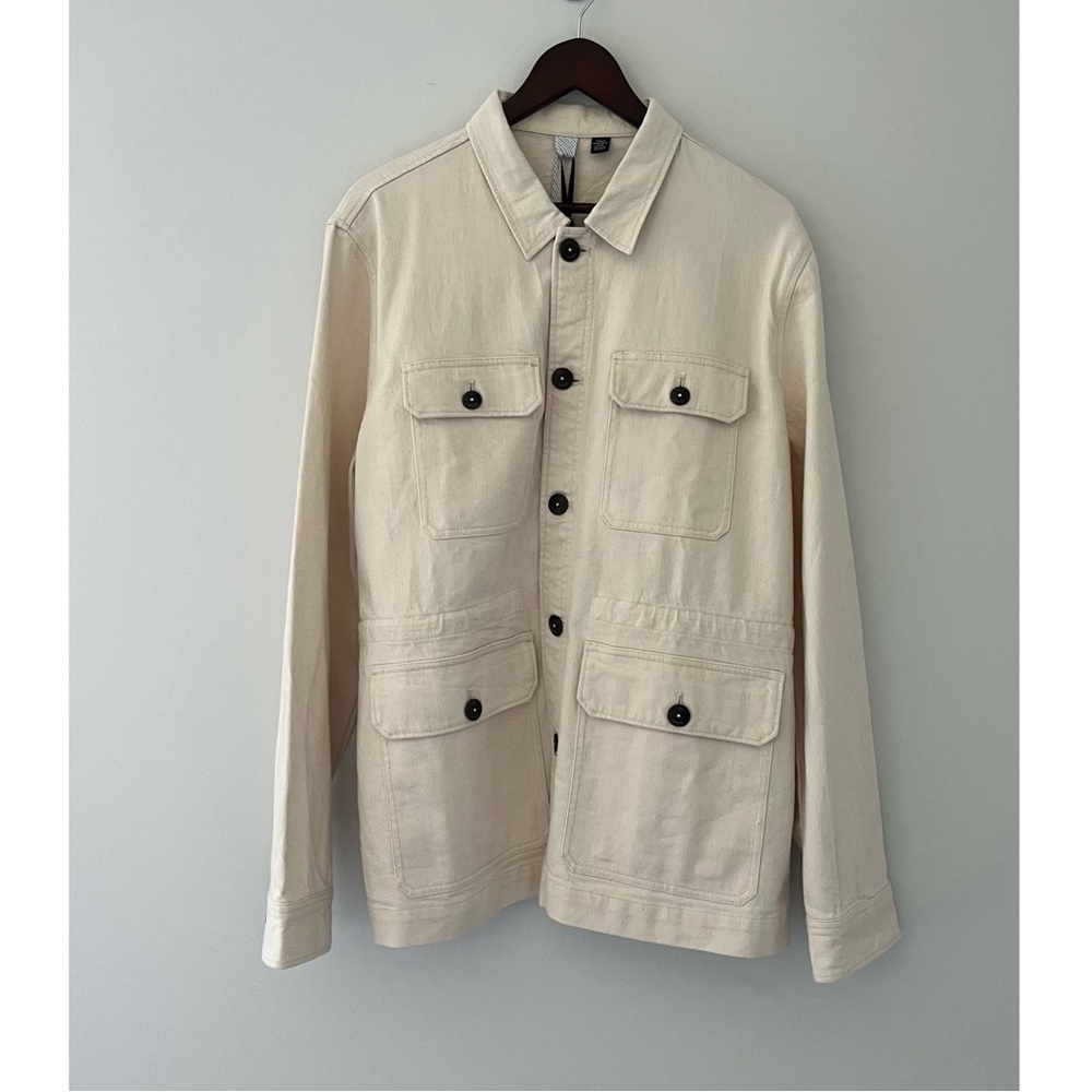 Ted Baker Men's Mmo-Cycle Summer/Fall Utility Jacket Ecru NWT Size L (4) - Picture 3 of 8